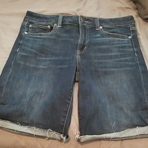 American eagle skinny Bermuda shorts dark wash